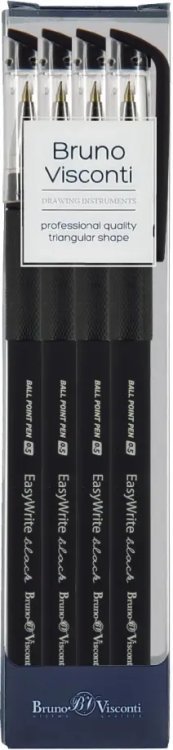 Обложка книги «Набор шариковых ручек EasyWrite. Black, черных, 4 штуки»