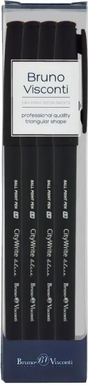 Обложка книги «Набор шариковых ручек CityWrite. Black, синих, 4 штуки»