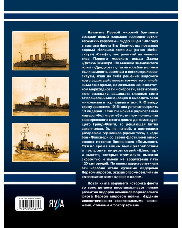 Британские лидеры Первой мировой. Самые большие эсминцы Королевского флота