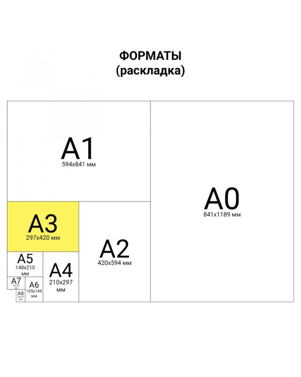 Бумага для акварели Мандарины, А3, 30 листов