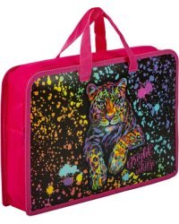 Папка на молнии с ручками Bright wildlife, А4