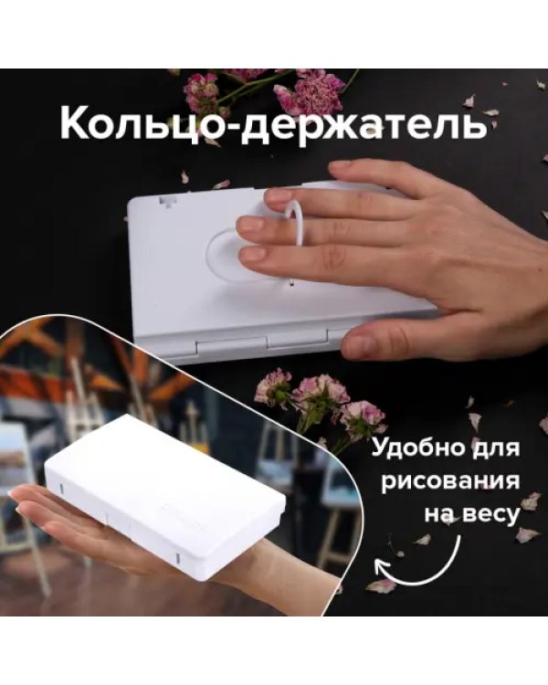 Акварель художественная, 12 цветов, в кюветах