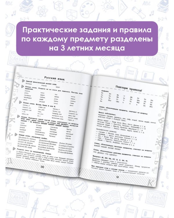 Летние задания по математике и русскому языку для повторения и закрепления учебного материала. 1 класс