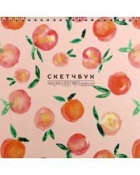 Скетчбук Сочные персики, 20 листов
