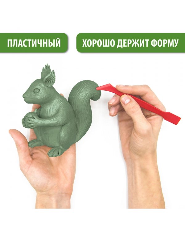 Пластилин скульптурный, оливковый, 1 кг, твердый