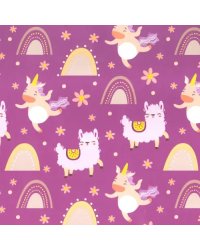 Бумага упаковочная Ламы и Единороги