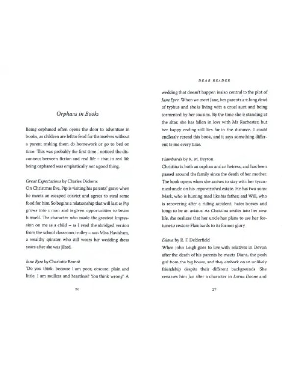 Dear Reader. The Comfort and Joy of Books