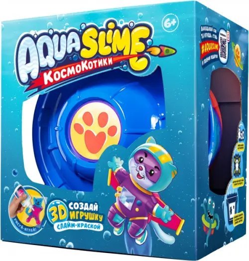 Aqua Slime Космокотики. Большой набор для создания 3D фигурок из цветного геля