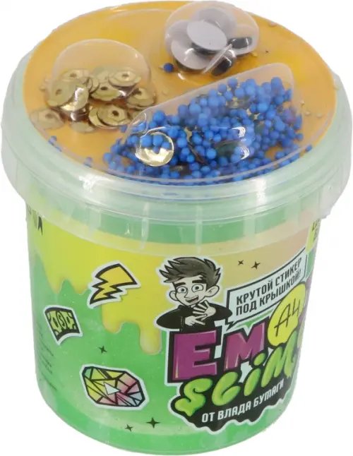 Slime Влад А4 Emoji-slime зеленый, Влад А4