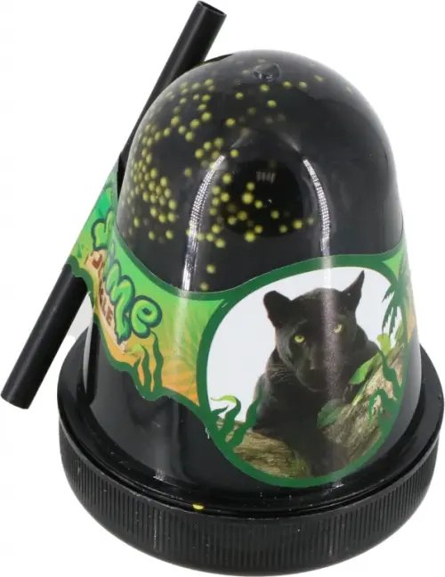 Слайм с желтыми пенопластовыми шариками Ягуар