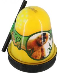 Слайм с белыми пенопластовыми шариками Обезьянка