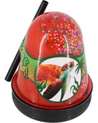 Слайм с разноцветными пенопластовыми шариками Черепаха