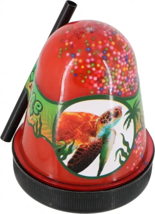 Слайм с разноцветными пенопластовыми шариками Черепаха