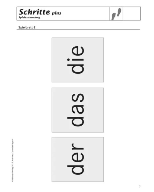 Schritte plus 1+2. Spielesammlung zu Band 1 und 2. Deutsch als Fremdsprache