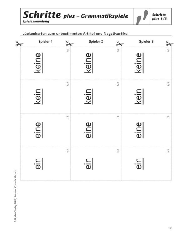 Schritte plus 1+2. Spielesammlung zu Band 1 und 2. Deutsch als Fremdsprache