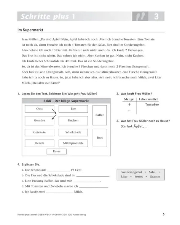 Schritte plus. Leseheft. Deutsch als Fremdsprache