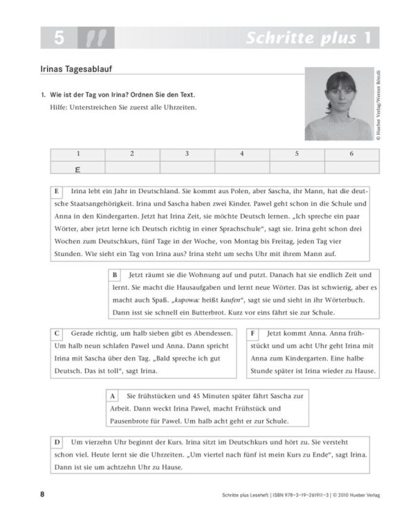 Schritte plus. Leseheft. Deutsch als Fremdsprache