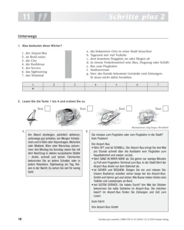 Schritte plus. Leseheft. Deutsch als Fremdsprache