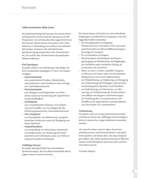 Schritte plus Neu 5+6. Spielesammlung. Deutsch als Zweitsprache