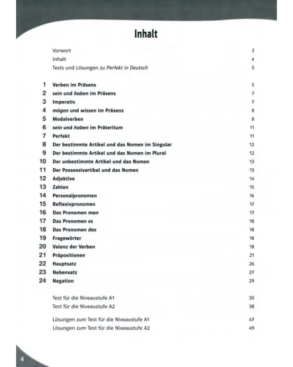 Perfekt in Deutsch. Übungsgrammatik für Jugendliche. Lehrerbuch