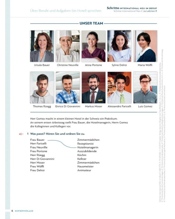 Schritte international Neu 2–6. Deutsch im Beruf Kopiervorlagen mit Audios online