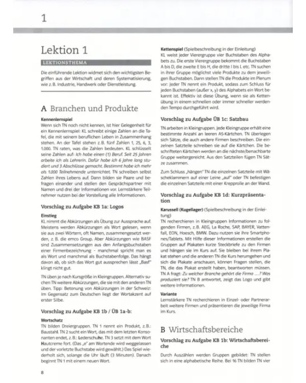 DaF im Unternehmen B1. Lehrerhandbuch