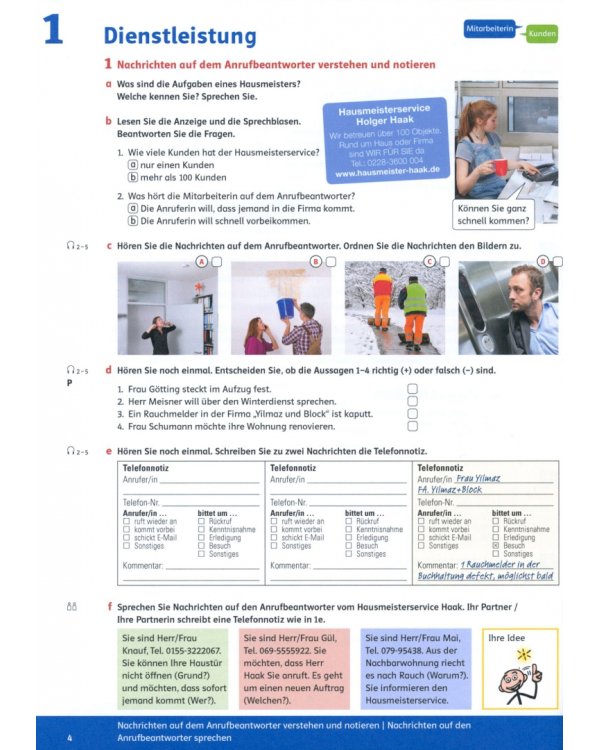 Linie 1 Beruf B1. Situationen, Redemittel, Wortschatz. Kurs- und Übungsbuch mit Audios