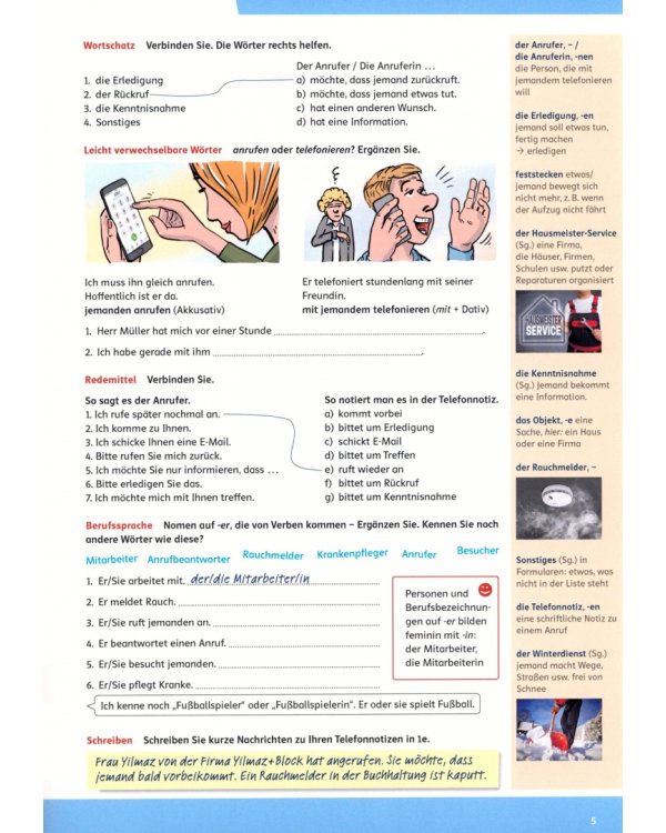 Linie 1 Beruf B1. Situationen, Redemittel, Wortschatz. Kurs- und Übungsbuch mit Audios