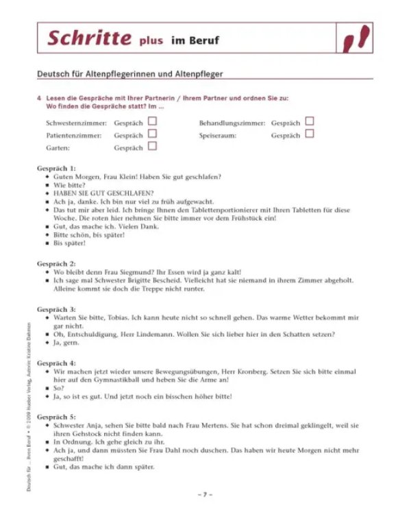 Schritte plus im Beruf. Übungsbuch. Deutsch für ... Ihren Beruf. Deutsch als Fremdsprache