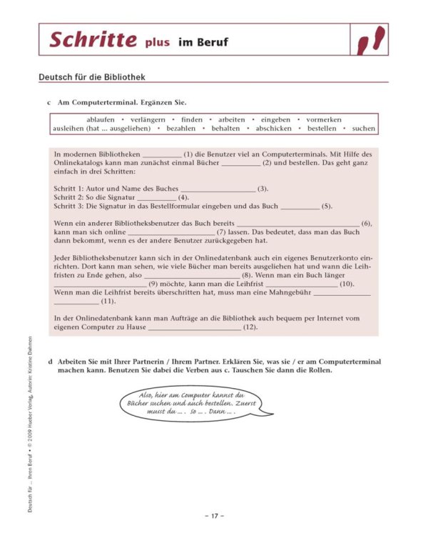 Schritte plus im Beruf. Übungsbuch. Deutsch für ... Ihren Beruf. Deutsch als Fremdsprache