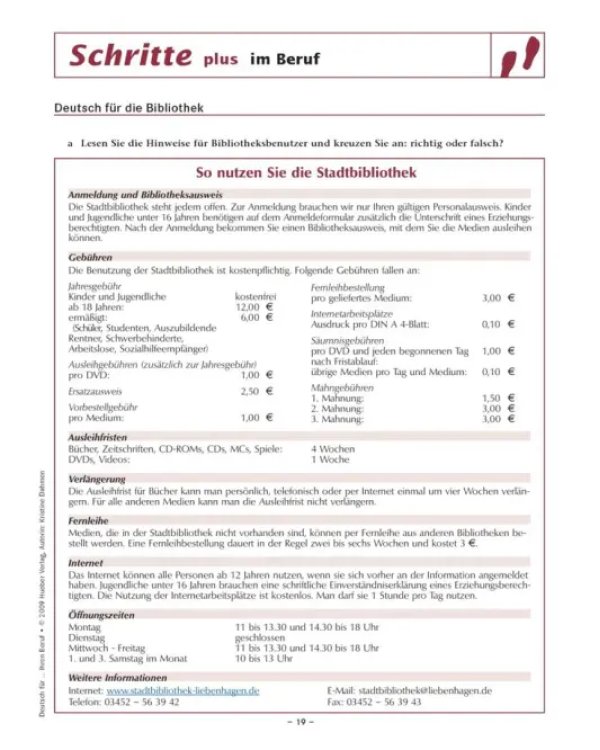 Schritte plus im Beruf. Übungsbuch. Deutsch für ... Ihren Beruf. Deutsch als Fremdsprache