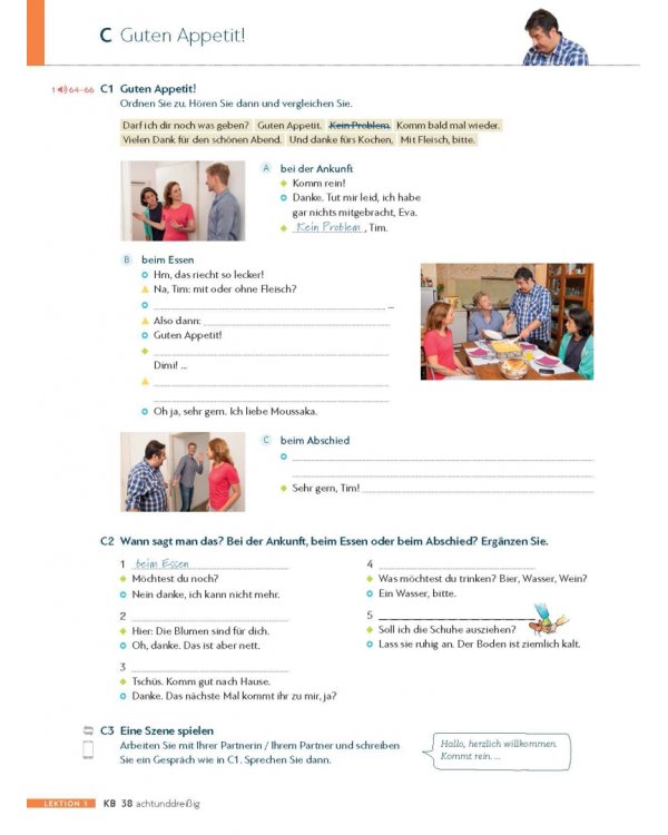 Schritte plus Neu 3. Kursbuch und Arbeitsbuch mit Audios online