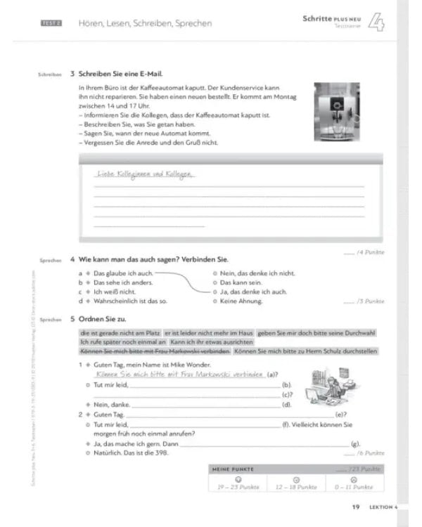 Дополнительное изображение книги «Schritte plus Neu 3+4. Testtrainer mit Audio-CD. Deutsch als Zweitsprache»