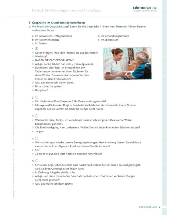 Schritte plus Neu 3–6 Deutsch für Ihren Beruf. Kopiervorlagen. Deutsch als Zweitsprache