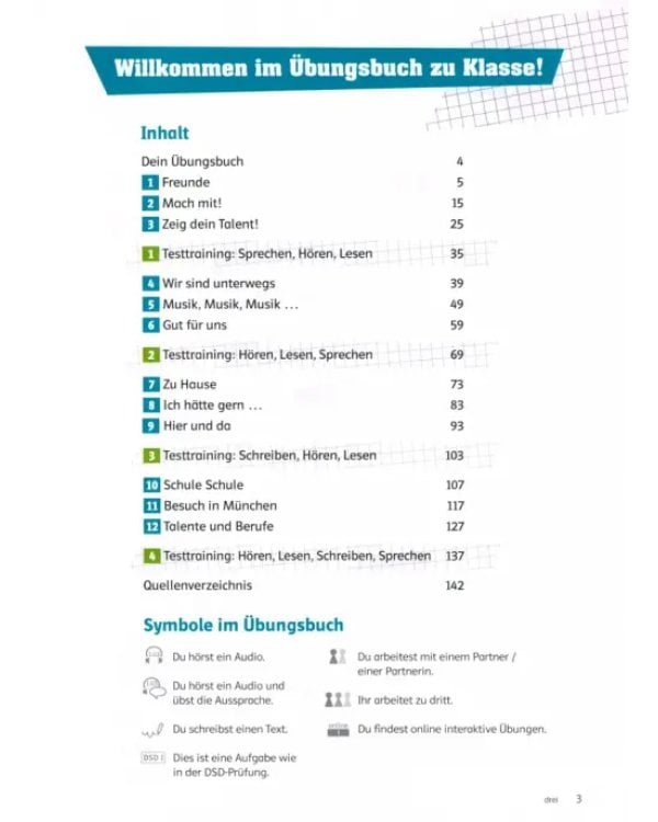 Klasse! A2. Deutsch für Jugendliche. Übungsbuch mit Audios
