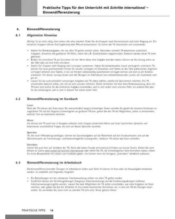 Schritte international 5. Lehrerhandbuch. Deutsch als Fremdsprache