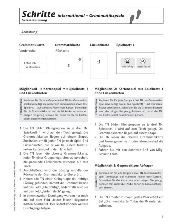 Schritte international 5+6. Spielesammlung zu Band 5 und 6. Deutsch als Fremdsprache