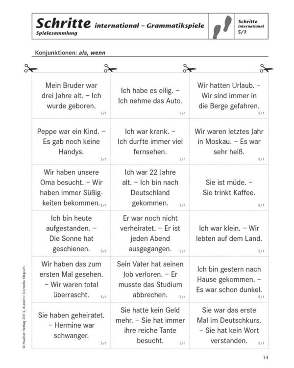 Schritte international 5+6. Spielesammlung zu Band 5 und 6. Deutsch als Fremdsprache