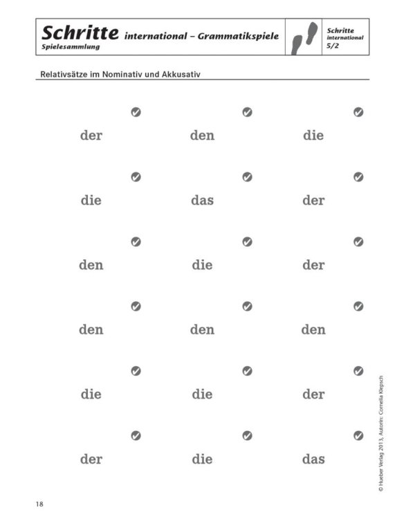 Schritte international 5+6. Spielesammlung zu Band 5 und 6. Deutsch als Fremdsprache