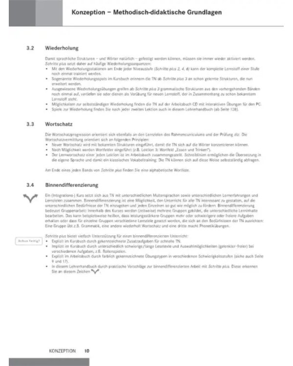 Schritte plus 1. Lehrerhandbuch. Deutsch als Fremdsprache