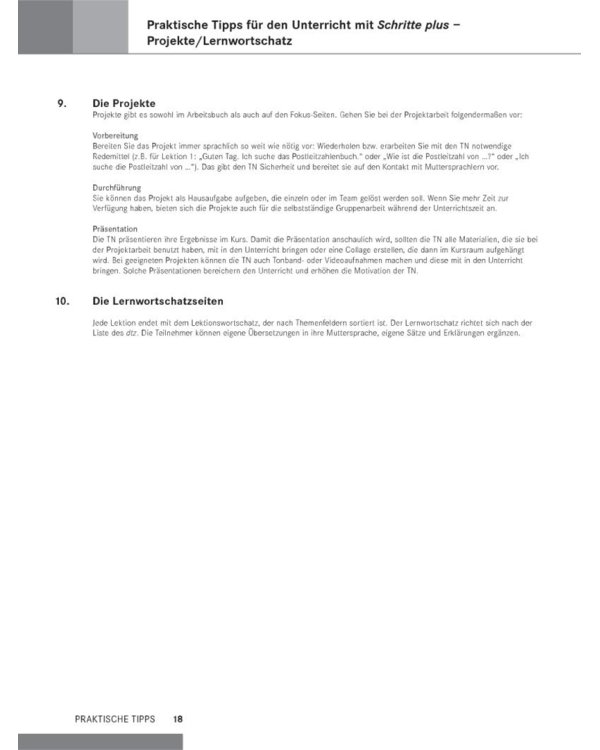 Schritte plus 1. Lehrerhandbuch. Deutsch als Fremdsprache