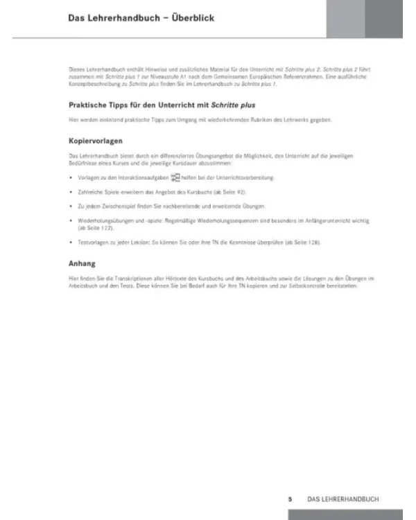 Schritte plus 2. Lehrerhandbuch. Deutsch als Fremdsprache
