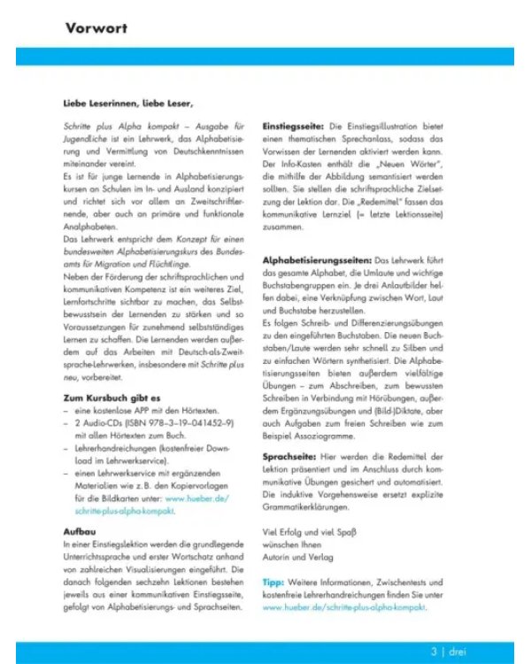 Schritte plus Alpha kompakt - Ausgabe für Jugendliche. Kursbuch. Deutsch als Zweitsprache