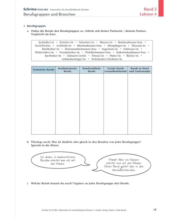 Schritte plus Neu 3+4. Materialien für berufsbildende Schulen – Kopiervorlagen