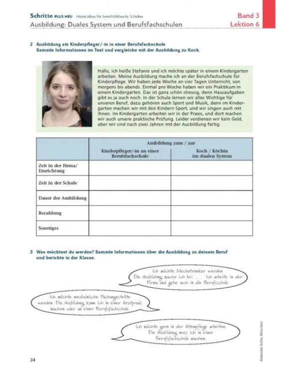 Schritte plus Neu 3+4. Materialien für berufsbildende Schulen – Kopiervorlagen