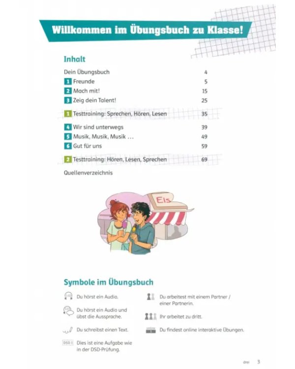 Klasse! A2.1. Deutsch für Jugendliche. Übungsbuch mit Audios