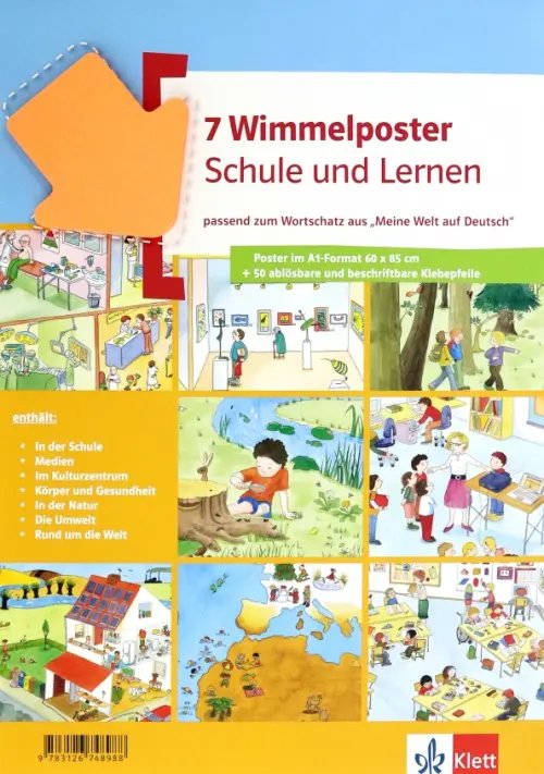 Meine Welt auf Deutsch Wimmelposter Schule und Lernen passend zum Wortschatz aus "Meine Welt auf Deutsch". 7 Poster