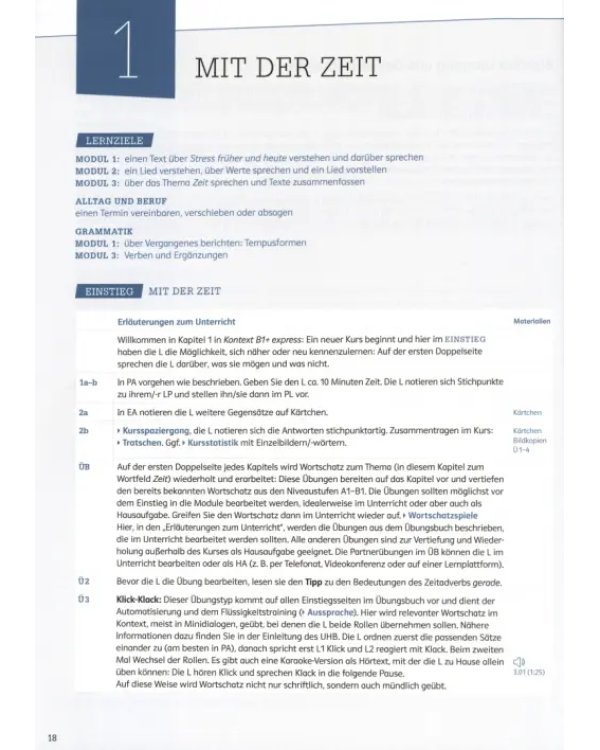 Kontext B1+ express. Deutsch als Fremdsprache. Unterrichtshandbuch
