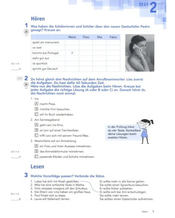 Дополнительное изображение книги «Logisch! neu B1. Deutsch für Jugendliche. Testheft mit 2 Audio-CDs»