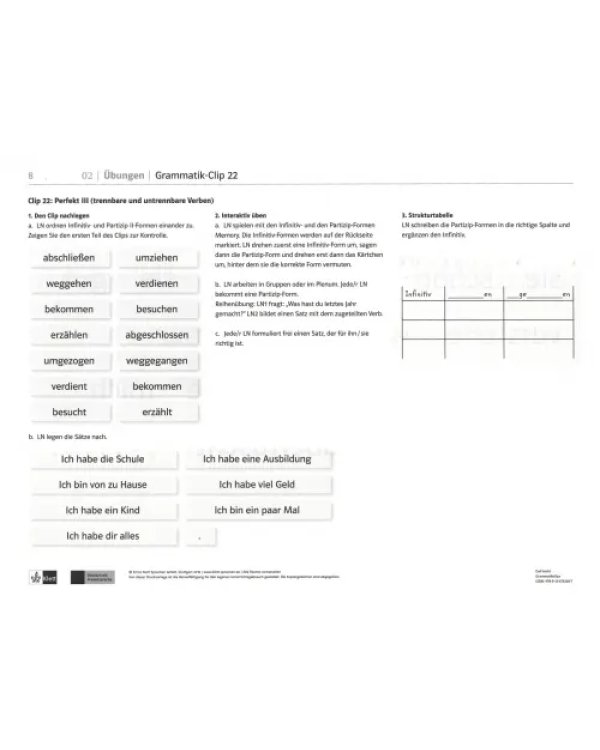 DaF leicht A2. Deutsch als Fremdsprache für Erwachsene. Heft mit Grammatik-Clips - Kopiervorlagen